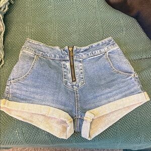 PacSun Blue Jean Shorts with Zipper